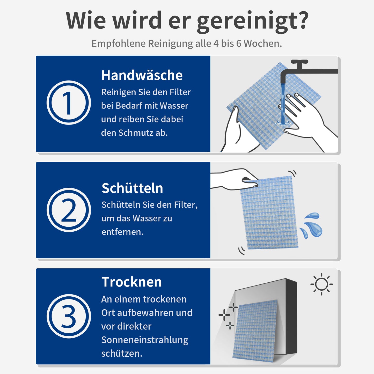 Originallife Waschbarer, wiederverwendbarer HVAC | AC | Klimaanlagen | Ofenluftfilter-Ersatz MERV 8, 2er-Pack