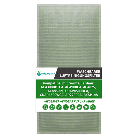 Original Life Washable Reusable Replacement Filter for Philips Air Purifiers: AC4300BPTCA, AC4900CA, AC4825, AC4850PT, CDAP4500BCA, CDAP4500WCA, AP2200CA, BXAP148