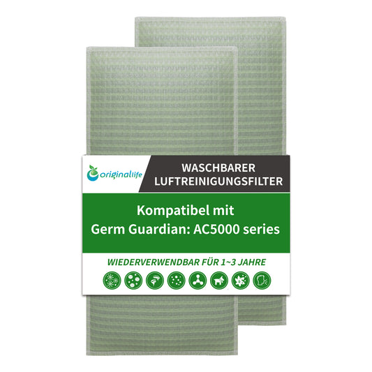 Original Life Washable Reusable Replacement Filter for Air Purifier Germ Guardian: AC5000 series